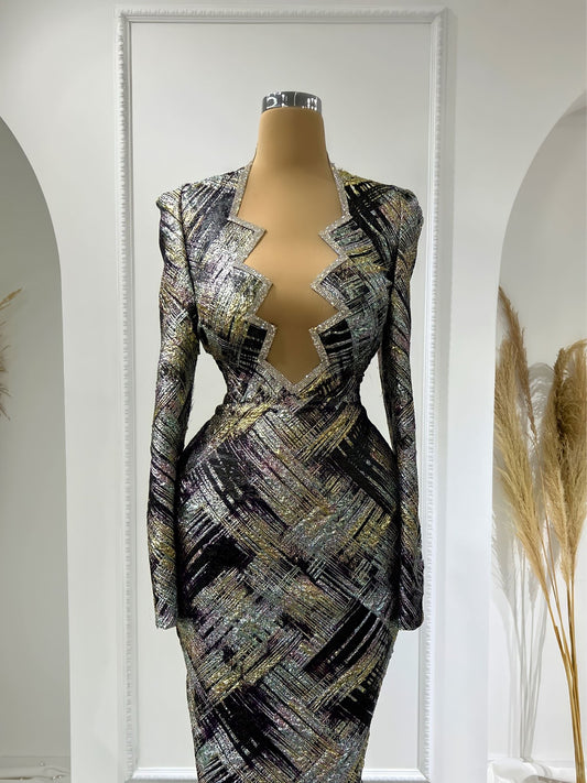 Long DressLong SleevesLuxoriousWomen - Blini Fashion House