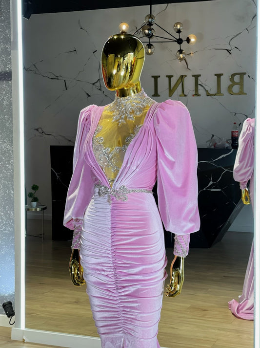 High NeckLuxuriousPuff SleevesWomen - Blini Fashion House