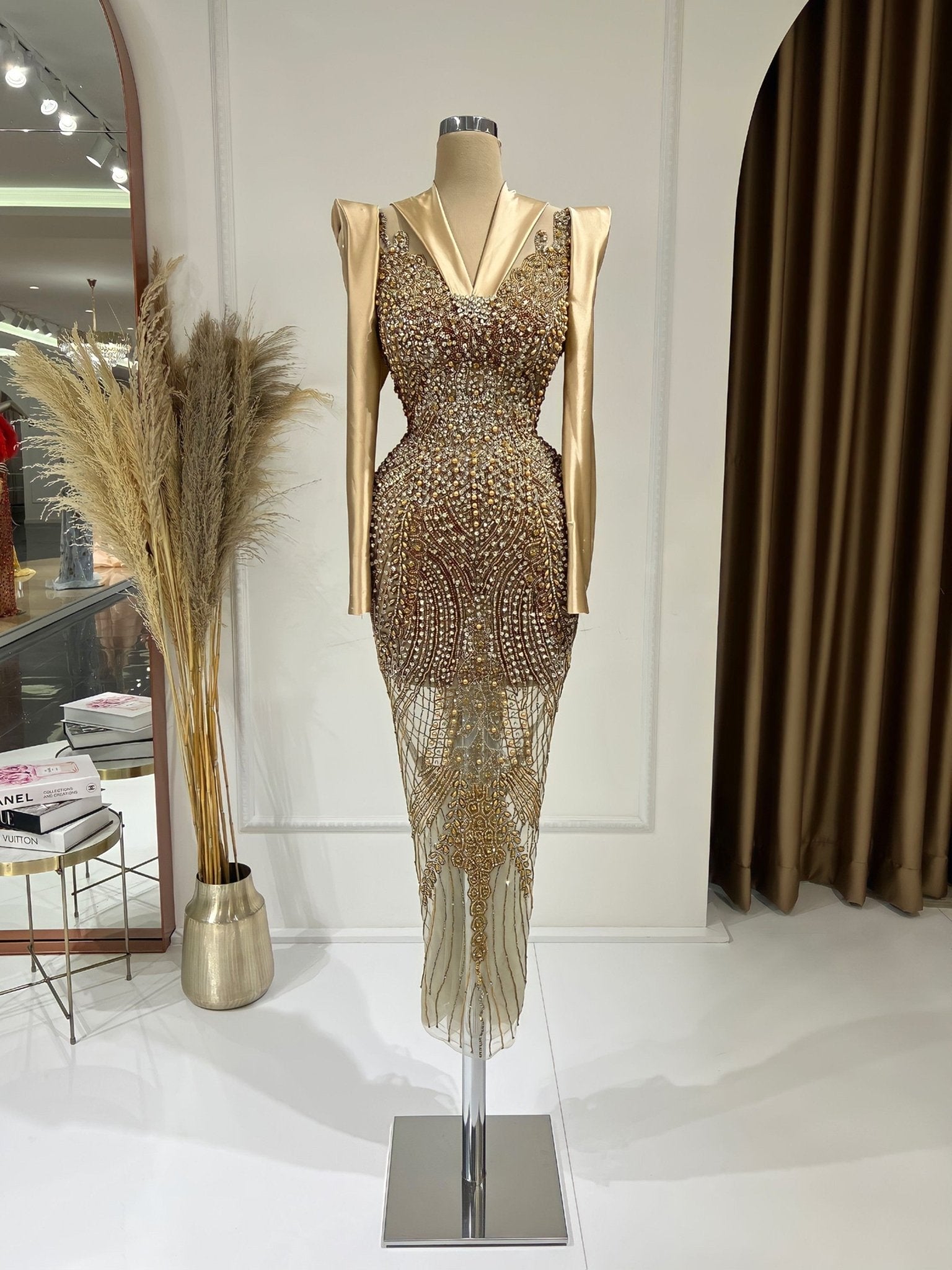 BeadsBeigeCrystalsWomen - Blini Fashion House