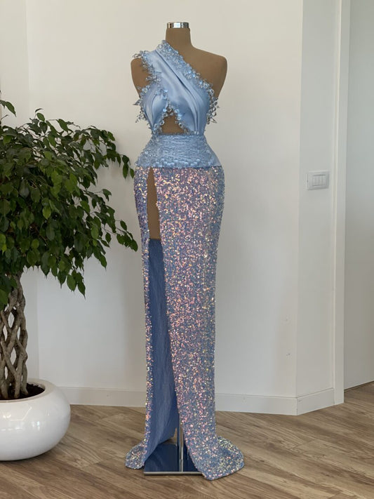 GownLight BlueLong DressWomen - Blini Fashion House