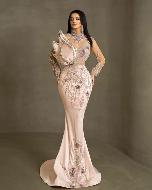 Sienna Light Pink Dress with Stones