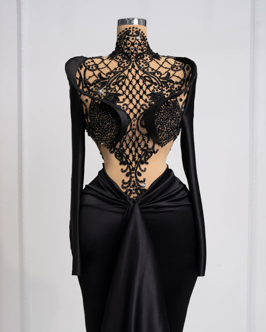 BeadsBlackCrystalsWomen - Blini Fashion House