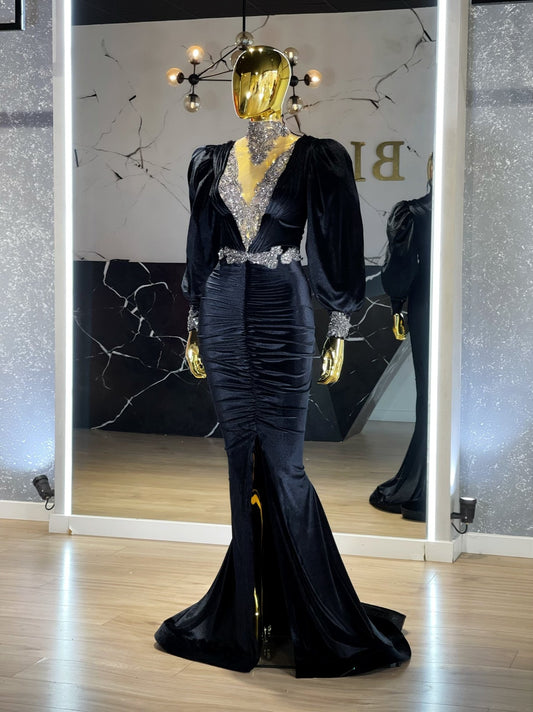 High NeckLuxuriousPuff SleevesWomen - Blini Fashion House