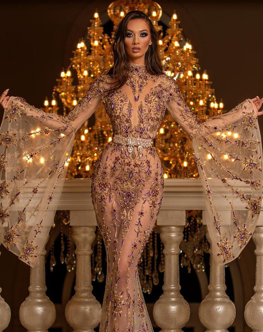 Long DressLuxoriousShineWomen - Blini Fashion House