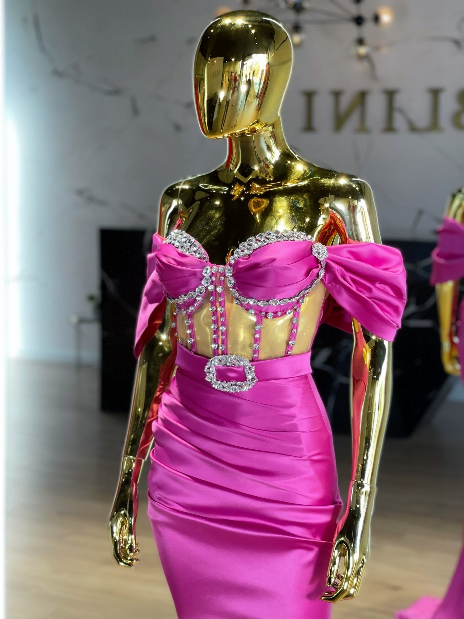 Deep SlitLuxuriousOff-ShoulderWomen - Blini Fashion House