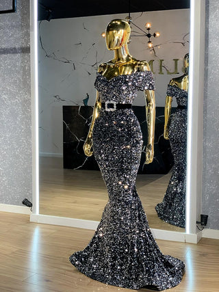LuxuriousOne ShoulderSequinsWomen - Blini Fashion House