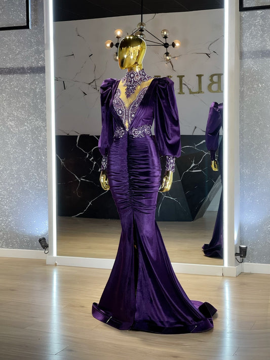 High NeckLuxuriousPuff SleevesWomen - Blini Fashion House