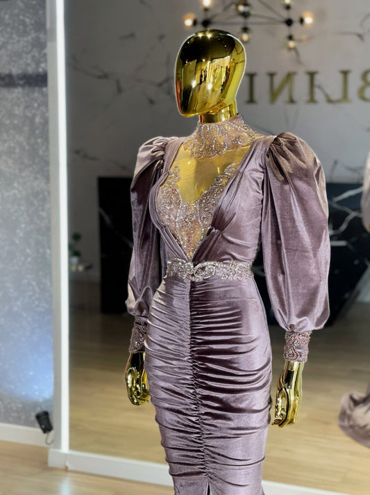 High NeckLuxuriousPuff SleevesWomen - Blini Fashion House