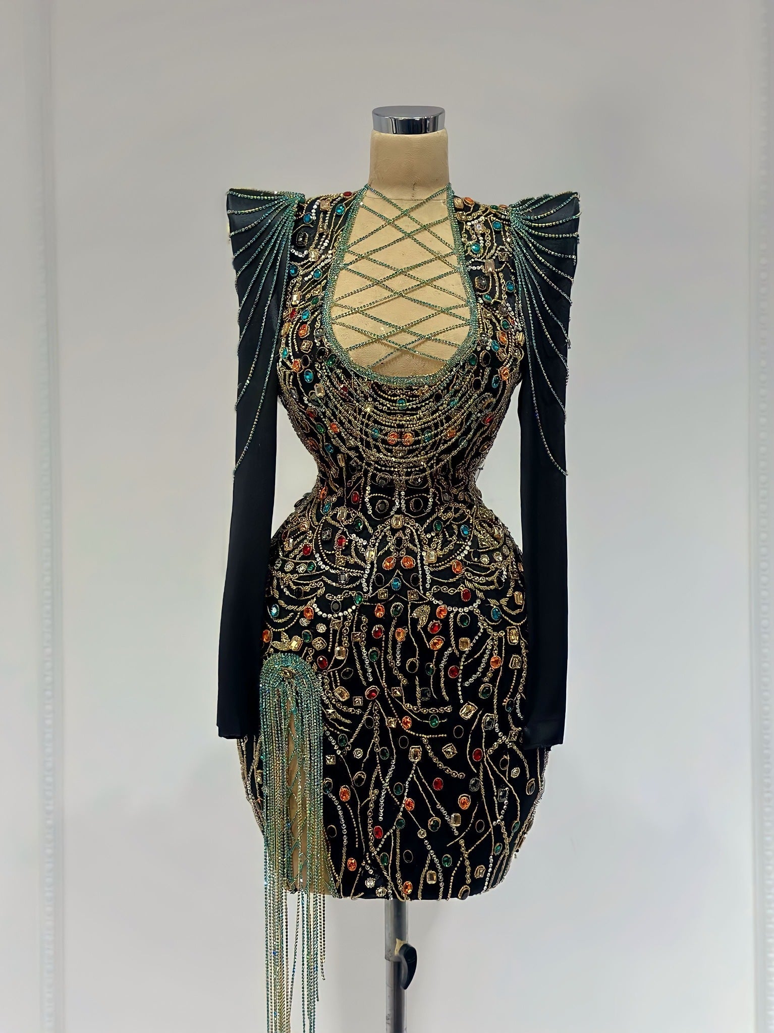 BlackCocktail DressCrystalsWomen - Blini Fashion House