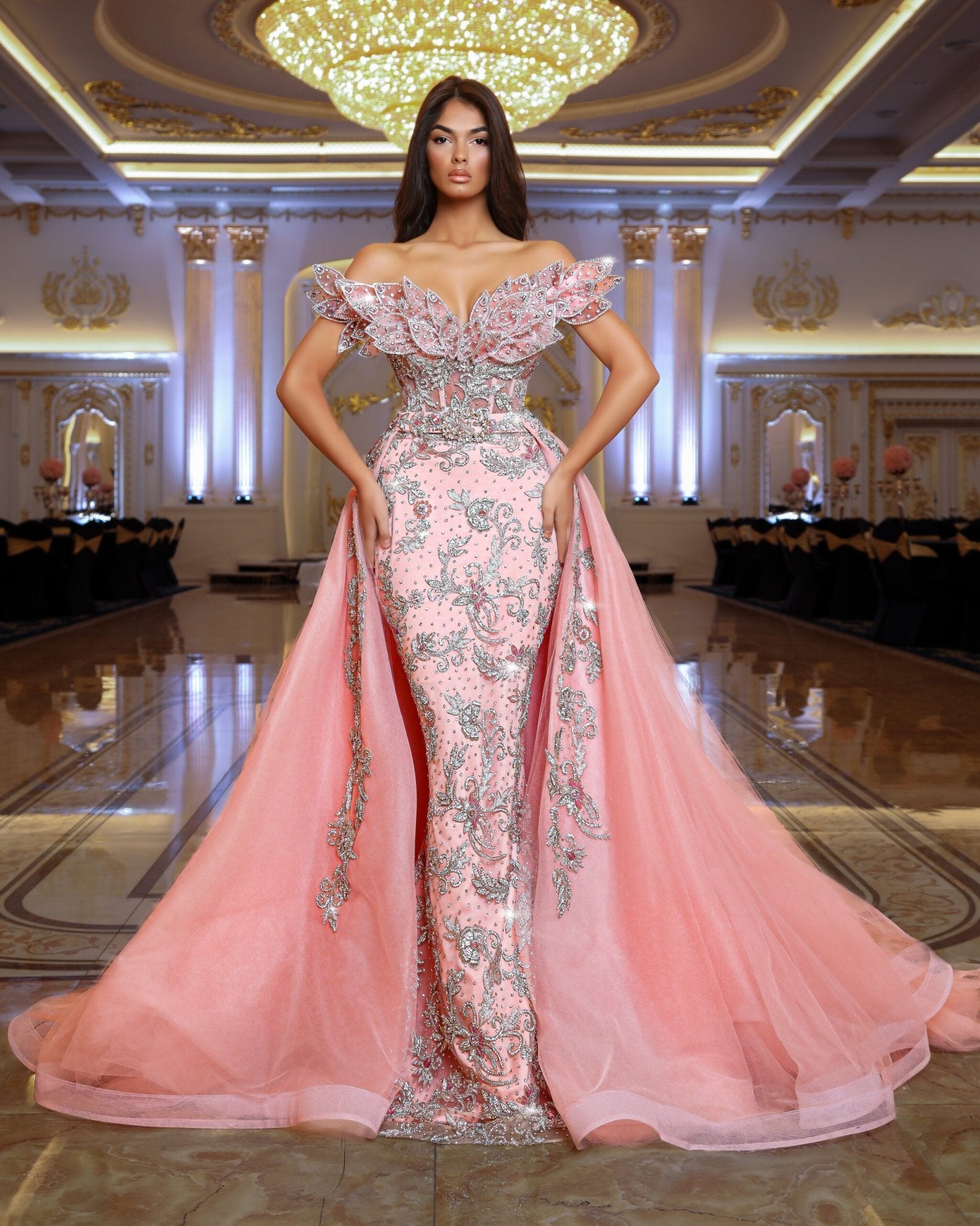 Long DressLong SleevesOff ShoulderWomen - Blini Fashion House