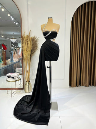 BeadsBlackCocktail DressWomen - Blini Fashion House