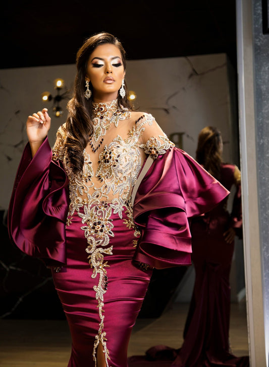 BeadsLong DressLuxoriousWomen - Blini Fashion House