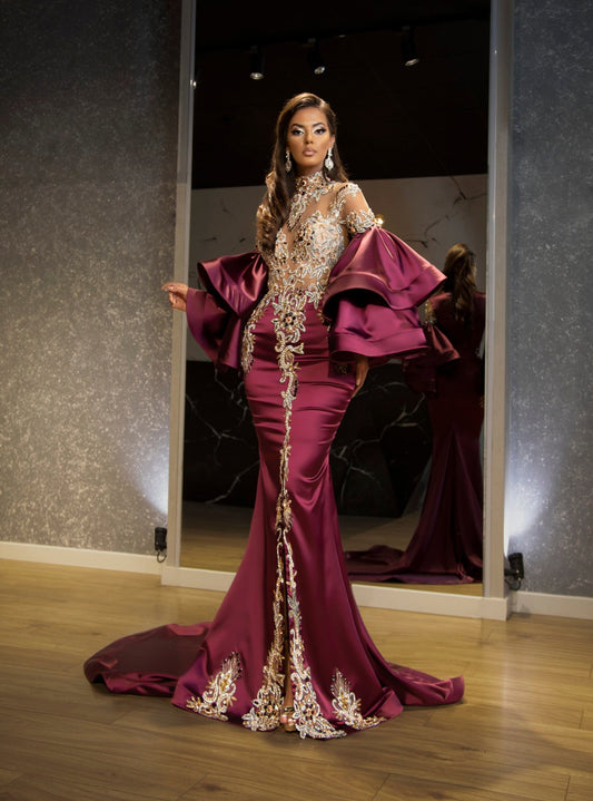 BeadsLong DressLuxoriousWomen - Blini Fashion House