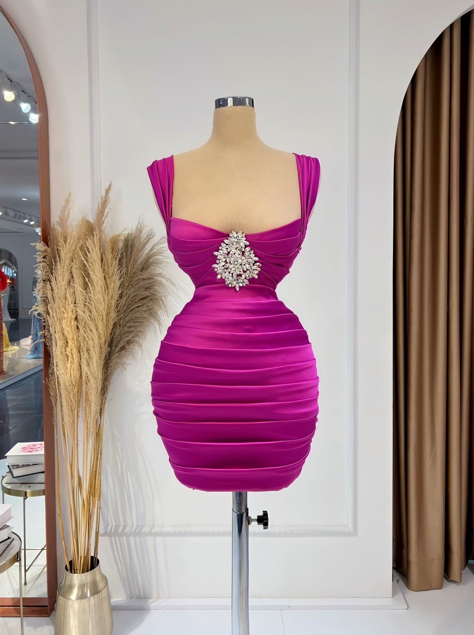 BeadsCocktail DressCrystalsWomen - Blini Fashion House