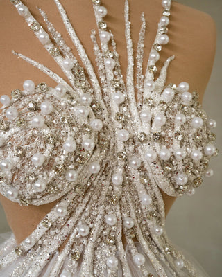 Elegant Bridal Ensemble with Crystal Embellishments