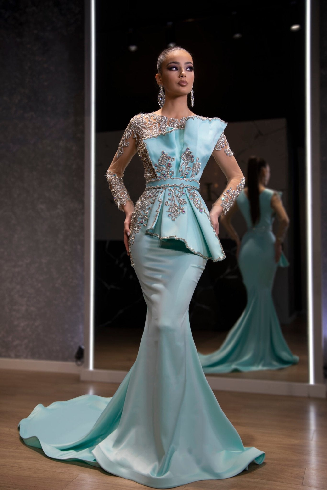 BeadsLong DressLuxoriousWomen - Blini Fashion House