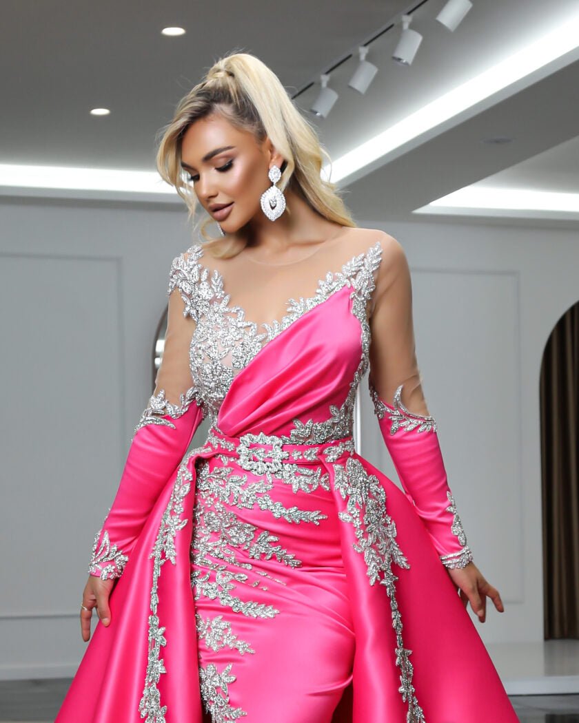 BeadsLong DressLong SleevesWomen - Blini Fashion House